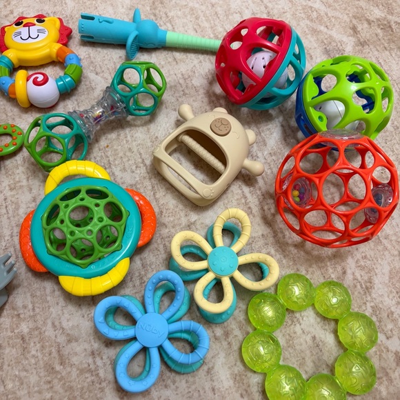 Baby Teether & Rattle Learning Toy Set - Picture 3 of 3